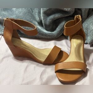 Torrid brown wedges w/ ankle strap
